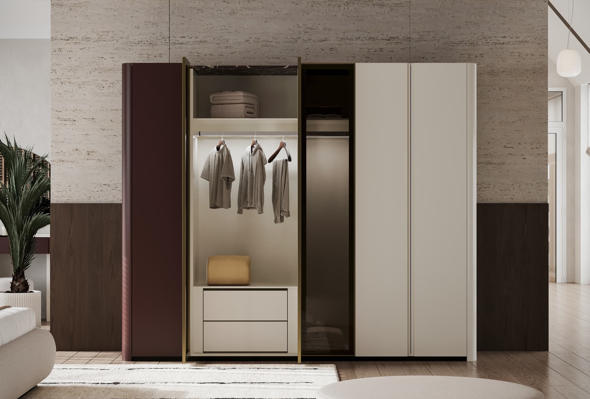 Velux 6 Kapaklı Gardrop